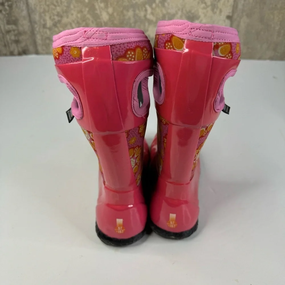 Bogs Youth‎ Pink Kaleidoscope Winter Boots Size 4